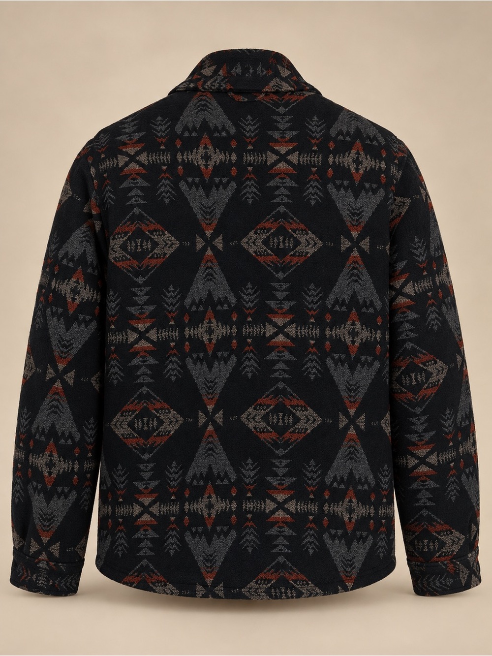 JACHS New York Men’s Aztec Sherpa-Lined Jacket, Size L - Picture 7 of 7